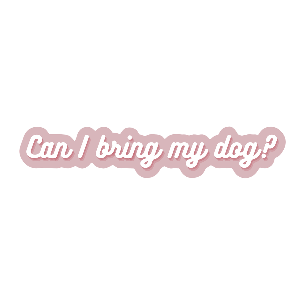 
                  
                    Can I Bring My Dog? Sticker - Fur Elise Pets
                  
                
